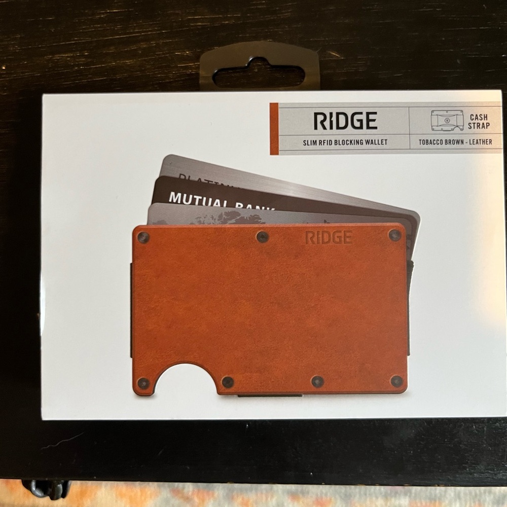 Ridge Tobacco Brown Slim RFID Wallet